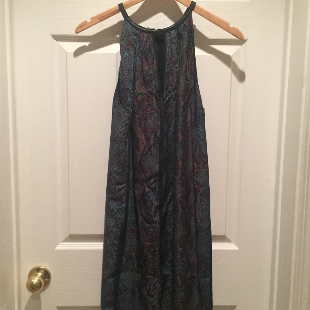 Rebecca Taylor Silk Python Print Halter Dress - image 3